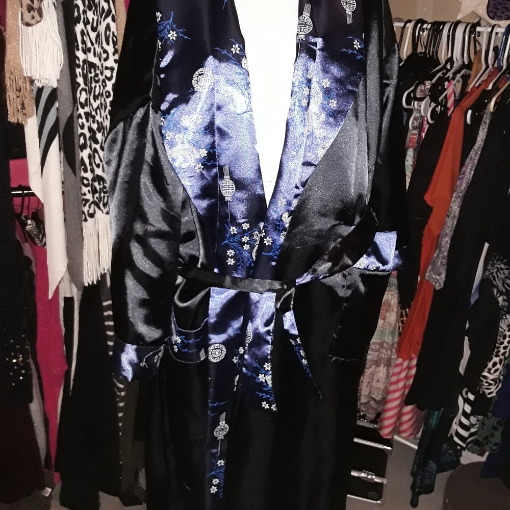 Land of Smiles Dragon Embroidered Silk Kimono